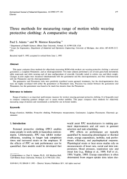 Three methods for measuring range of motion while