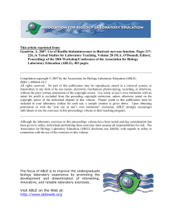 Use of Renilla Bioluminescence to Illustrate Nervous Function