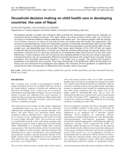 Household decision-making on child health care