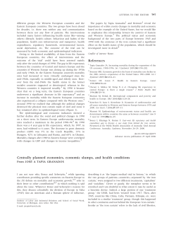 Centrally planned economies, economic slumps, and health