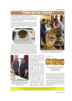 Bronze Age Fair a Success - Perth and Kinross Heritage Trust