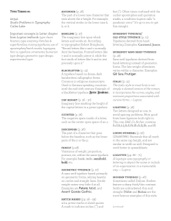 ascender (p. 36) The part of a lower case character that rises above