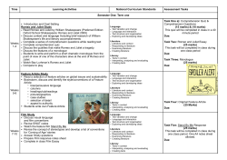 Course Outline - Miss Parrish ENGLISH