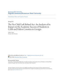 The No Child Left Behind Act - Digital Commons @ Kennesaw State