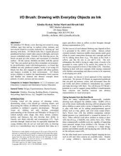 I/O Brush: Drawing with Everyday Objects as Ink