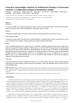Long-term immunologic response to antiretroviral therapy in