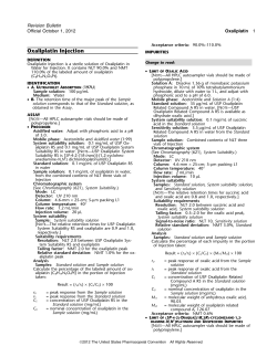 Oxaliplatin Injection - US Pharmacopeial Convention