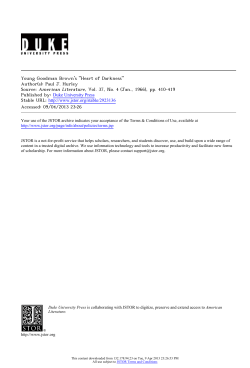 Young Goodman Brown`s "Heart of Darkness"