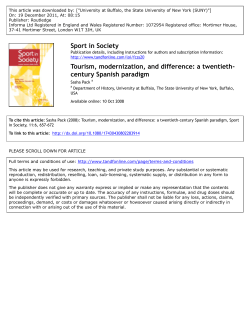 Tourism, modernization, and difference: a twentieth