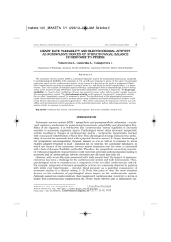 Heart Rate Variability and Electrodermal Activity as Noninvasive