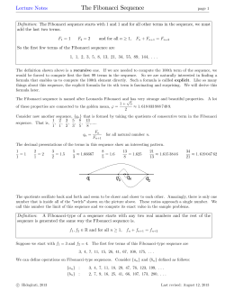 The Fibonacci Sequence
