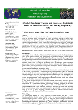 Effect of Resistance Training and Endurance Training in Series on