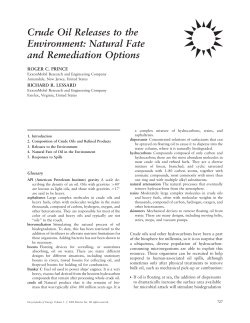 Crude Oil Releases to the Environment: Natural Fate and