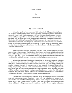 I once lived on an island right in the middle of the great Atlantic Ocean