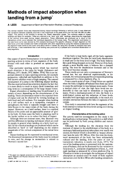 Methods of impact absorption when landing from a jump
