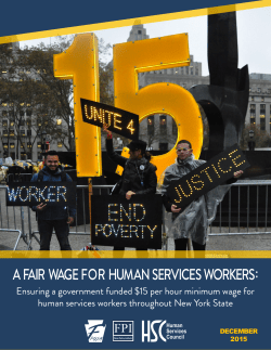 a fair wage for human services workers