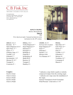 KING`S CHAPEL First American made 3 manual mechanical action