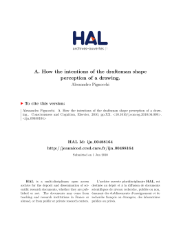 A. How the intentions of the draftsman shape perception - HAL-ENS