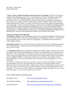 Free or public domain monologue sites: