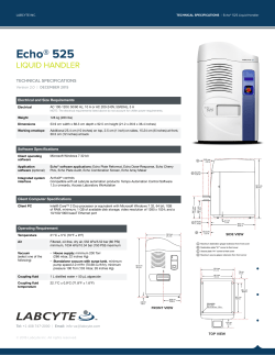 LABCYTE®: Technical Specifications | Echo® 525 Liquid Handler