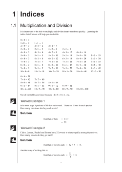 1 Indices