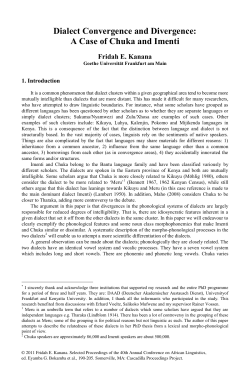 Dialect Convergence and Divergence