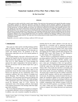 Numerical analysis of free flow past a sluice gate