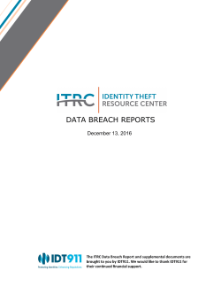 data breach reports - Identity Theft Resource Center