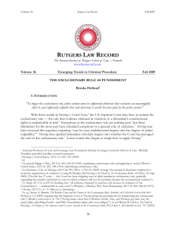 The Exclusionary Rule as Punishment