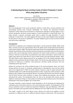 Understanding the Boom and Bust Cycles of Ostrich Production in