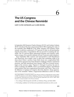 The US Congress and the Chinese Renminbi