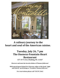 A culinary journey to the heart and soul of the American cuisine