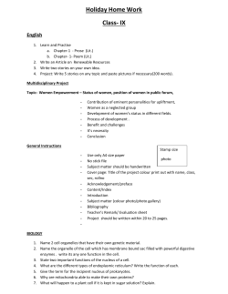 Holiday Home Work Class