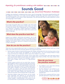 Sounds Good - Center for Early literacy Learning