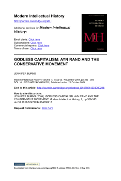 AYN RAND AND THE CONSERVATIVE MOVEMENT