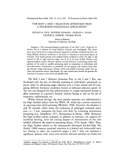 THE RUFF 2 AND 7 SELECTIVE ATTENTION TEST