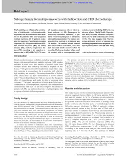 Salvage therapy for multiple myeloma with