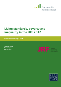 Living standards, poverty and inequality in the UK: 2012 – IFS