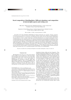 Sterol composition of dinoflagellates: Different abundance and