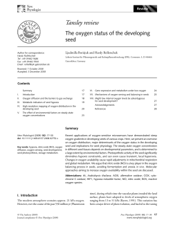 The oxygen status of the developing seed
