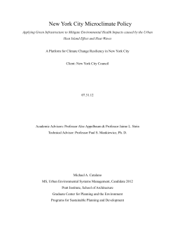 New York City Microclimate Policy
