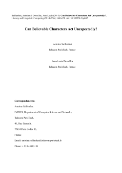 Can Believable Characters Act Unexpectedly?