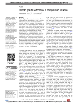 Female genital alteration: a compromise solution