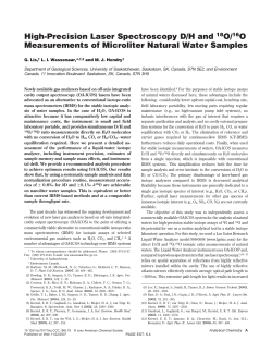 High-Precision Laser Spectroscopy D/H and 18O/16O