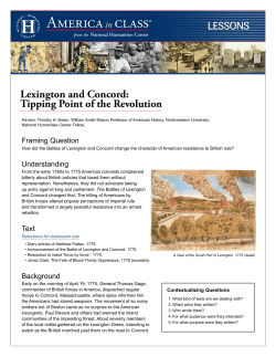 Lexington and Concord: Tipping Point of the Revolution