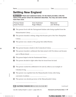 Settling New England