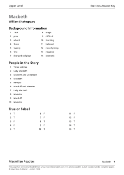 Macbeth - Macmillan Readers