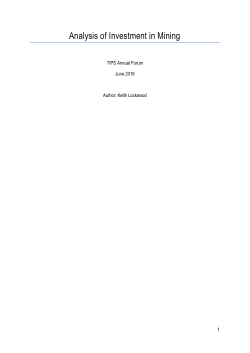 Analysis of Investment in Mining