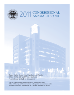 congressional annual report - Federal Reserve Bank of Minneapolis