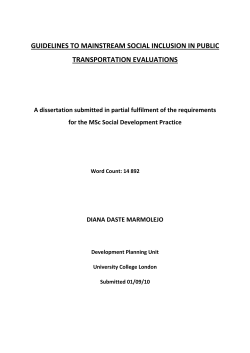 guidelines to mainstream social inclusion in public